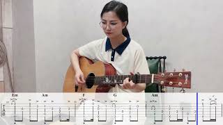 吉他指弹《乌兰巴托的夜》TAB动态吉他谱/北尚吉他-小七