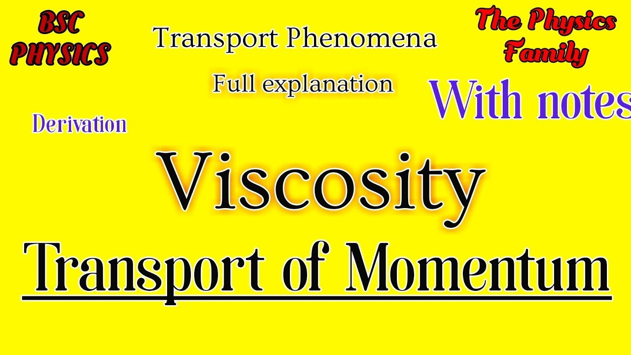 Transport Phenomena Viscosity Transport Of Momentum Molecular Transport phenomena viscosity transport of momentum molecular