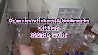 Organize products for our small business ASMR music stickers bookmarks