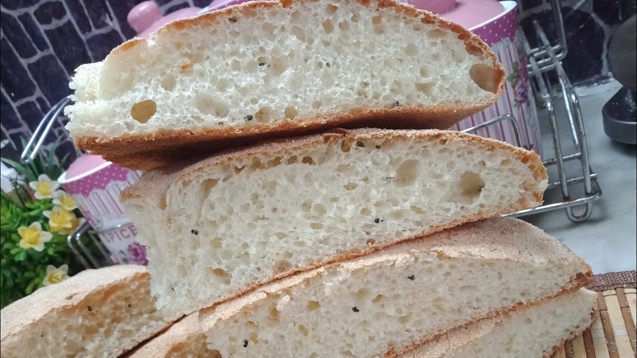 خبز العيد بدون عجن بدون دلك بدون تعب ويجي مثقب وخفيف ريشة.سلطانة الحلويات