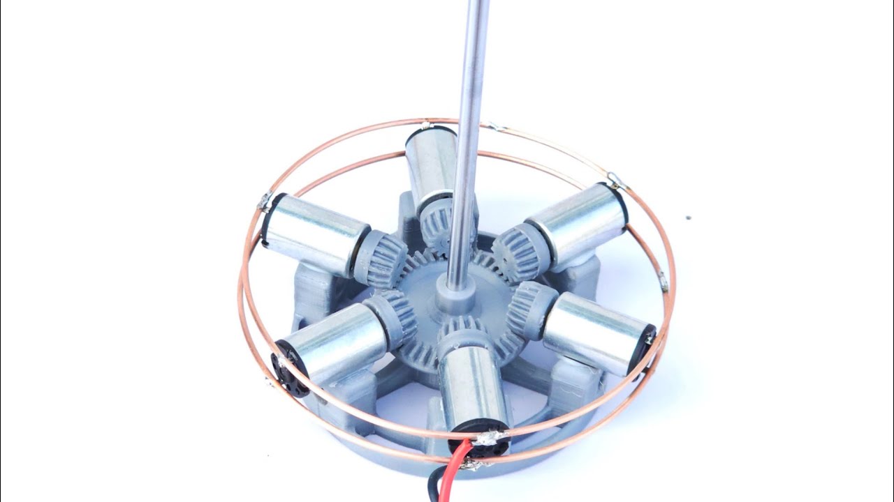 Making 6 Motor Arrangement with Using Gears - YouTube