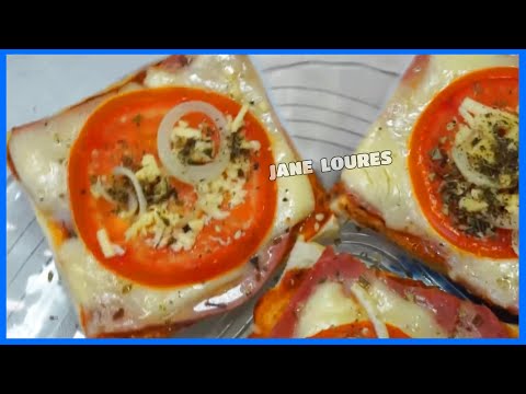 Mini pizza com pão de forma( Para o lanche ou tira gosto)