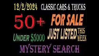 BRIAN BEALER Round Up MYSTERY SEARCH FOR SALE 50+ CLASSIC CARS & TRUCKS