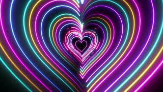 💗 Hypnotic Neon Loop Hearts Background | Glowing Love Vibes Background VJ & Chill Vibes @LoopMatrix
