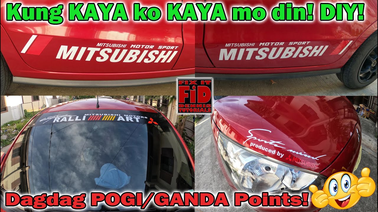 DIY Car Panels design stickers Wet and Dry installation process