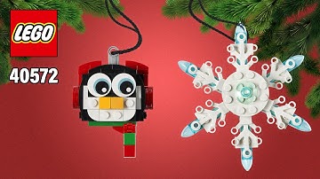 LEGO® Penguin & Snowflake Ornament (40572)[139 pcs] Building Instructions | Top Brick Builder