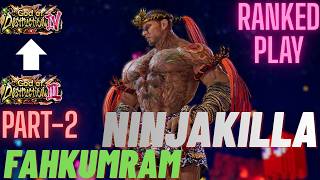 Tekken 8 | NinjaKilla (Fahkumram) God 3 To God 4 Part-2 Ranked Play