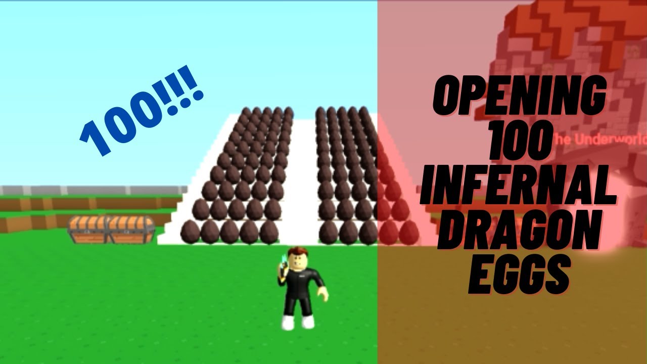 Opening 100 Infernal Dragon Eggs In Roblox Islands