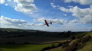 Lidl  XL glider pitcheron conversion slope session at Maes Knoll