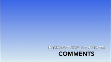 Introduction to Python - Comments
