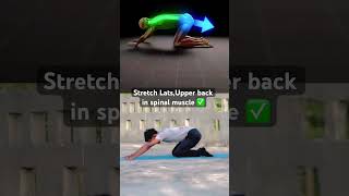 Stretch Lats,Upper back in spinal muscle ✅ @Villageryogi #yoga #spinalhealth #upperbackpainrelief