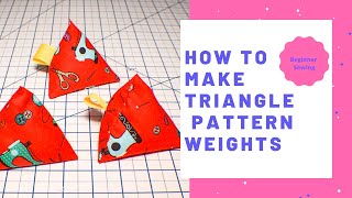 Triangle fabric weights sewing tutorial in 2023