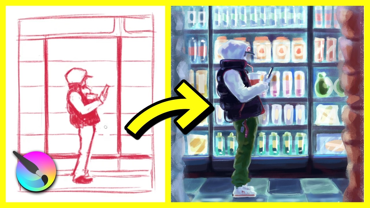 Прекратите слишком много думать о фонах | Руководство для начинающих по стилизованным фонам в Krita