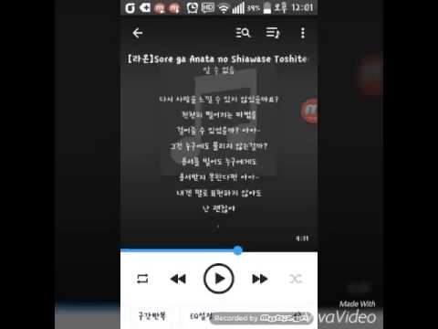 그것이 당신의 행복이라 할지라도ㅡ라온(cover)