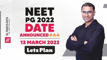 NEET PG 2022 Date announcement 12 March 2022