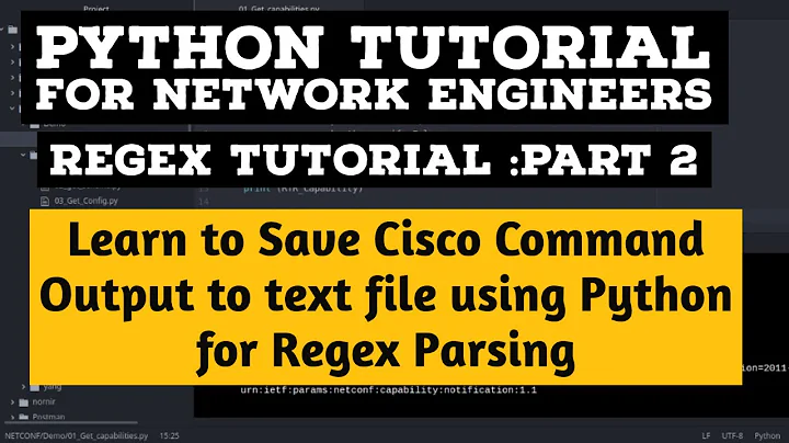 Python Tutorial: Learn to Save Cisco command Output to Text file | Regex Parser Part 2