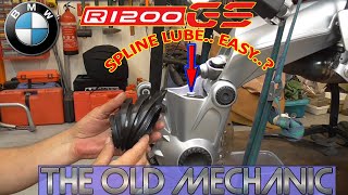 BMW R1200GS [2010] REAR END GEAR SPLINE LUBE. SOO VERY EASY The Old Mechanic his own R1200GS ‍