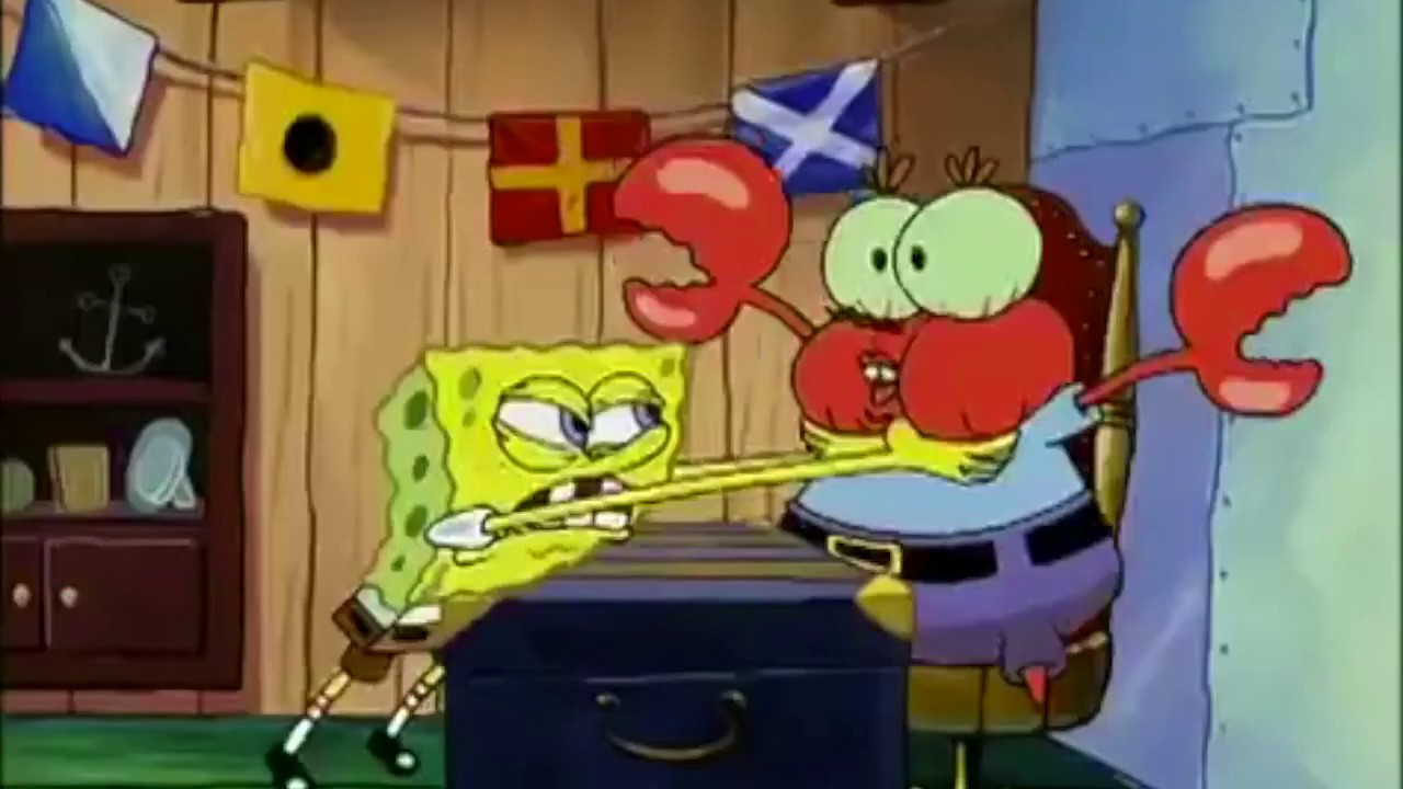 Spongebob yells at Mr. Krabs for 43 minutes - YouTube.