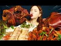[Mukbang ASMR] Biting a Whole Pork🐷 Foot(Jokbal) Spicy and Size of Forearm 통째로 뜯는 통족발+불족발 ssoyoung