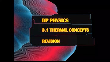 IB DP Physics - 3.1 Thermal Concepts Revision I