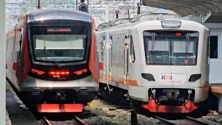 [4K] Trains at Duri Station: CLI-125, JR 205, EA 203 | KRL Commuter Line (7/8)