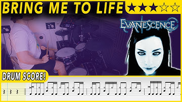 Bring Me To Life - Evanescence | DRUM SCORE Sheet Music | #530 DRUMSCRIBE