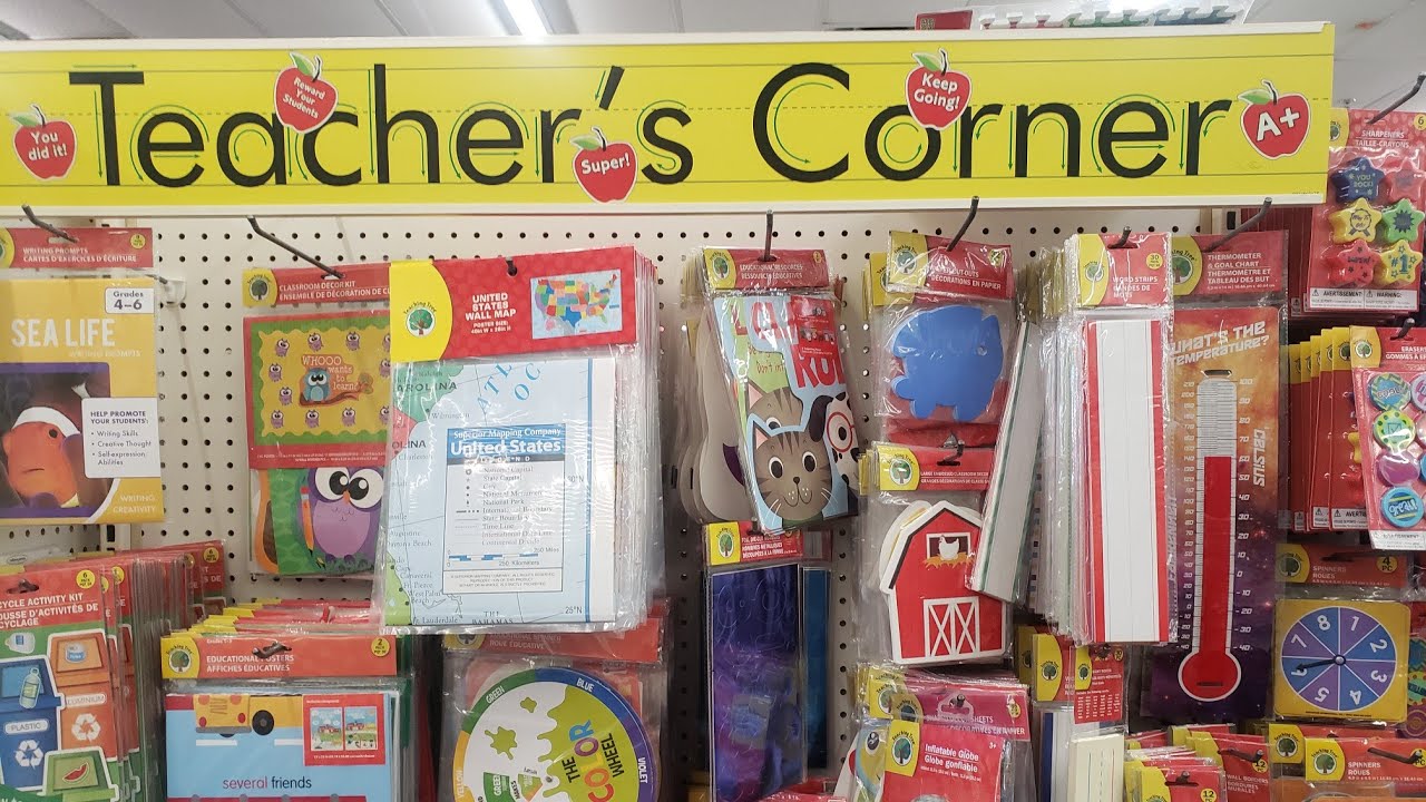 DOLLAR TREE TEACHER'S CORNER /BACK TO SCHOOL & MORE SHOP WITH ME YouTube