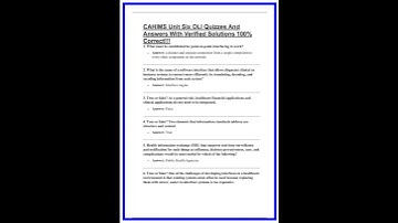 CAHIMS Unit Six OLI Quizzes And Answers With Verified Solutions 100 Correct 636x882