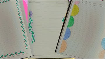 3 Easy Borders Design for Projects | Simple Border Art Ideas | Notebook Decoration