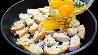 The most delicious recipes with bread and eggs‼New way to make breakfast!no oven