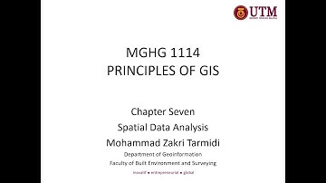 Spatial Data Analysis in GIS