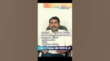 How to Prepare FPSC/PPSC One Paper General Knowledge(G.K)? Feat. Assistant Director M. Mushahid Riaz