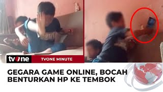BAR-BAR! Bocah Ngamuk Benturkan HP ke Tembok saat Main Game | tvOne Minute