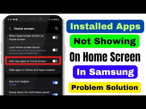 How to Fix Installed Apps Not Showing On Home Screen in Samsung | Apps ...