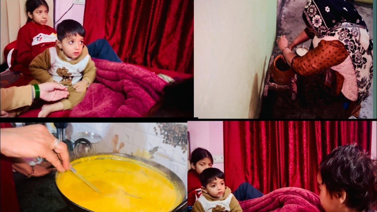 आज बनाया मम्मी ने सरसों का साग और कढ़ी चावल 🍚 