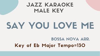 Say you love me - Bossa nova arrangement KARAOKE (Instrumental backing track) - male key