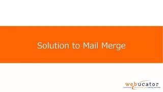 Using Mail Merge in Microsoft Word @Webucator