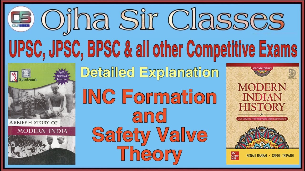 Indian National Congress Formation and Safety Valve Theory Detailed Explanation UPSC JPSC