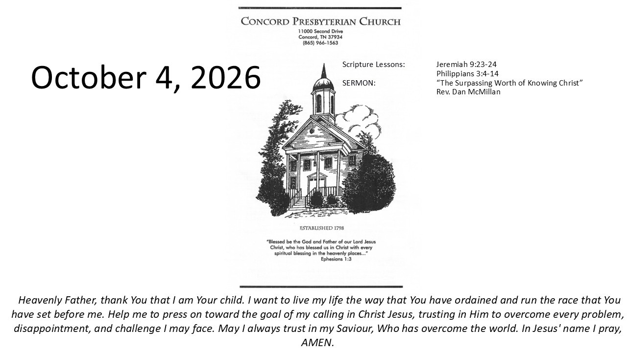 CPC Sermon October 4, 2026