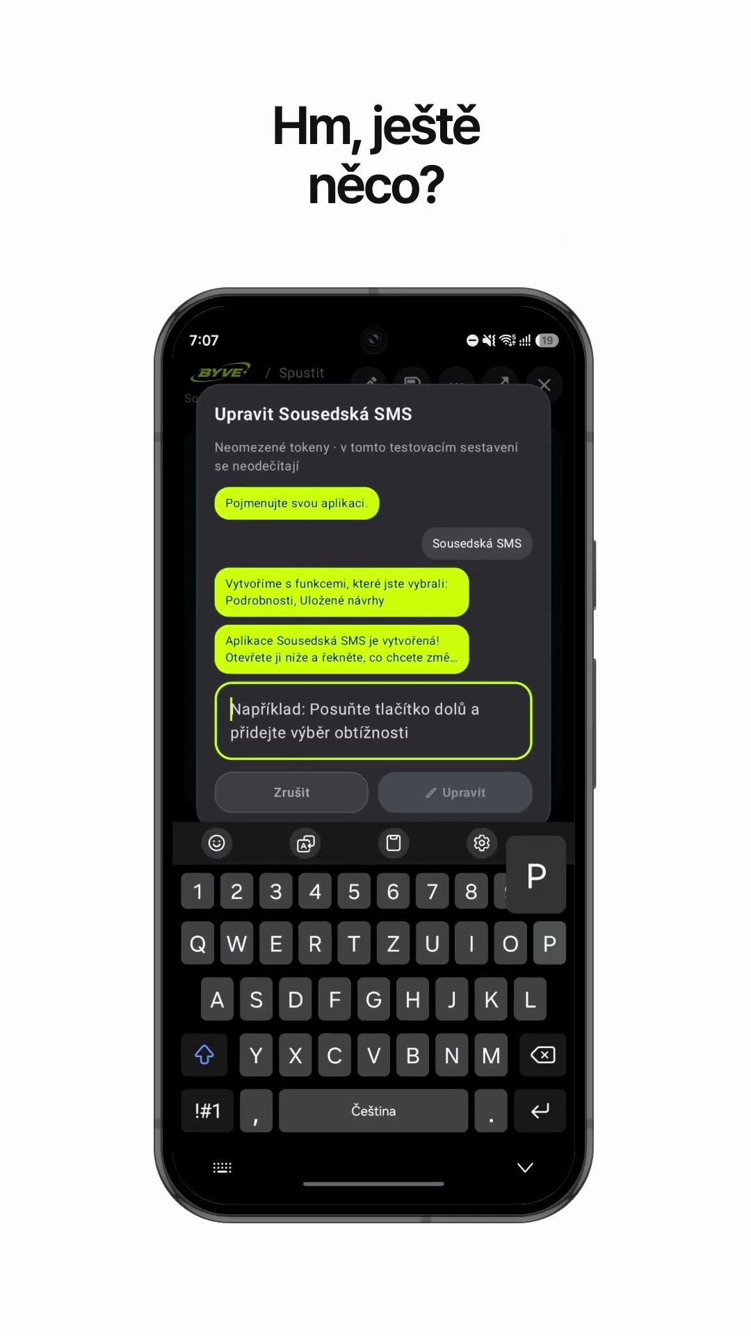 Scène de la pub Sousedská SMS
