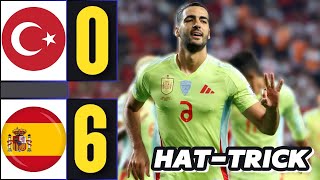 Spanje VERNIETIGT Turkije met 6-0! | WK 2025-kwalificatiewedstrijden | Hattrick van Mikel Merino