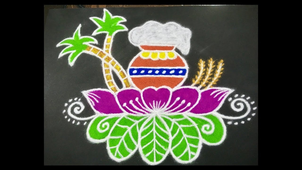 Rangoli colors at home, color Kolapodi for Pongal festival, Stain - Free,  vibrant