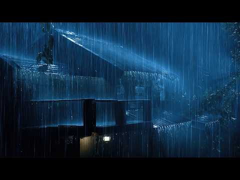 (No Ads) Stormy Night with Torrential Rain & Huge Thunder on Tin Roof for Deep Sleep