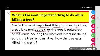What is the most important thing to do while killing a tree?