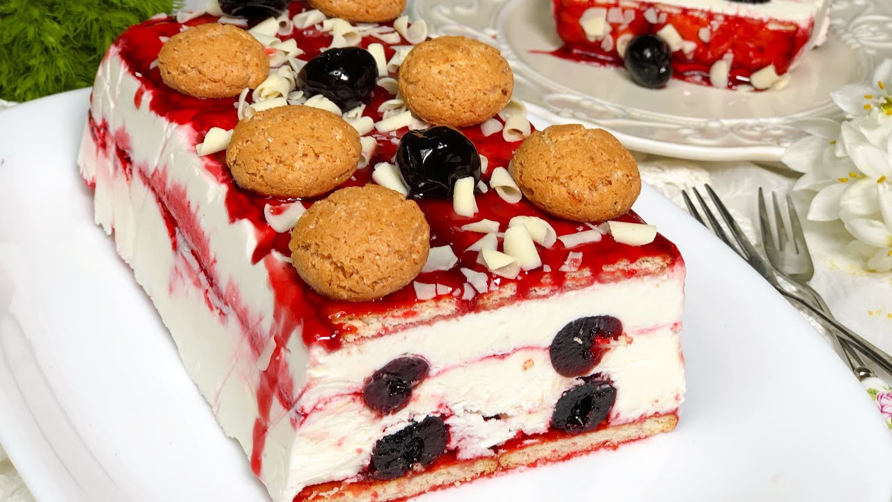 SENZA FORNO SI SCIOGLIE IN BOCCA, SEMIFREDDO ALL’ AMARENA  Deliziosa in POCHI MINUTI! Asmr #170