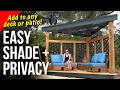 Add a pergola to a deck or patio  roofprivacy screen