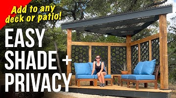 Add a Pergola to a Deck or Patio | Roof+Privacy Screen