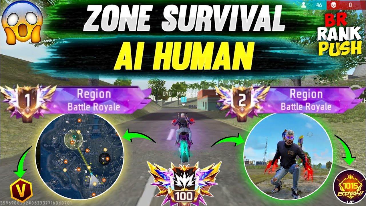 SQUAD ZONE SURVIVAL BEST STRATEGY 😳 BEST ZONE PUSHING WITH AI HUMAN 💪 SEASON - 47 |
