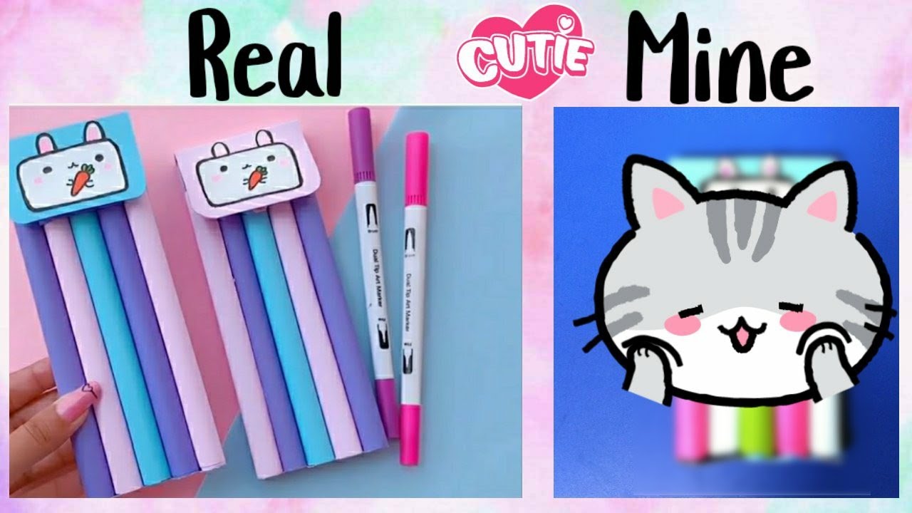 Recreating Tonni art and craft cute pencil case /handmade pencil case 🌸