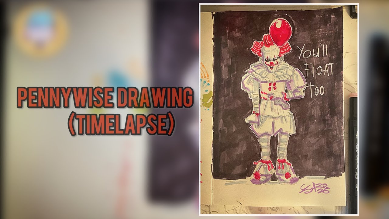 Pennywise Timelapse drawing - YouTube